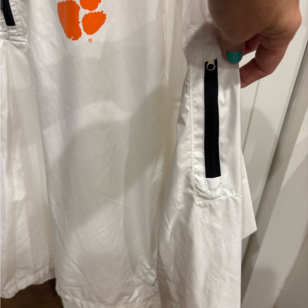 Clemson White Quarter-Zip Pullover Euc! - image 5